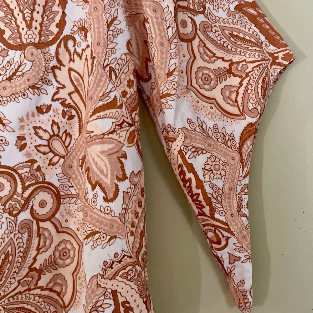 Novella Royale | Hermosa Mini Dress in Peach Paisley, Sz M ♥ Like new! - Picture 3 of 9